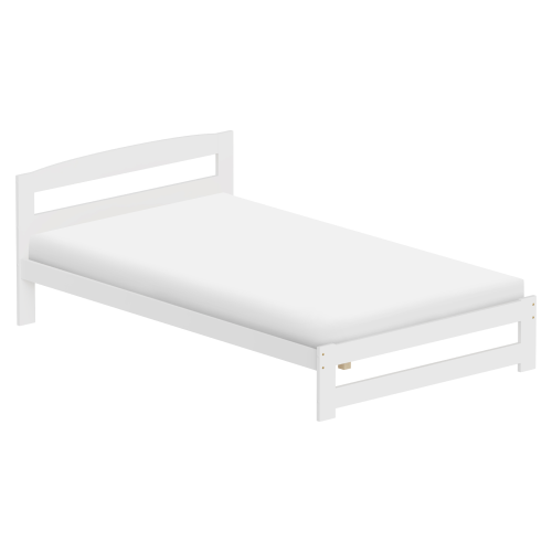 Posteľ s roštom, biela, 120x200, AZRA