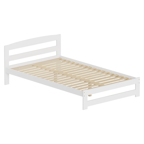Posteľ s roštom, biela, 120x200, AZRA