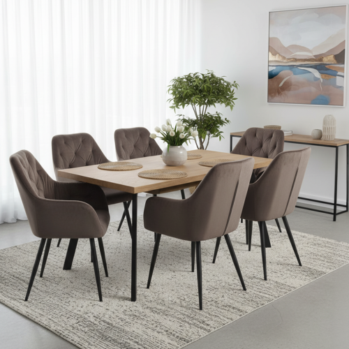 Dizajnové kreslo, hnedá Velvet látka, VERIO NEW