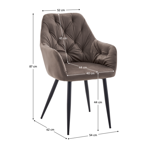 Dizajnové kreslo, hnedá Velvet látka, VERIO NEW