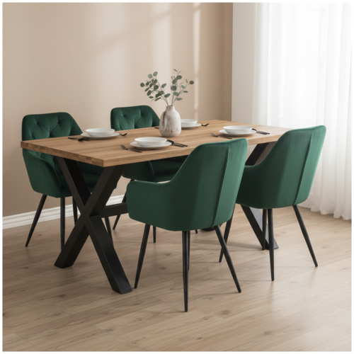 Dizajnové kreslo, tmavozelená Velvet látka, VERIO NEW