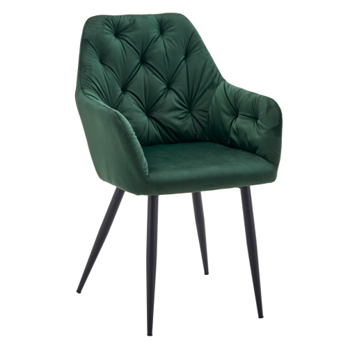 Dizajnové kreslo, tmavozelená Velvet látka, VERIO NEW