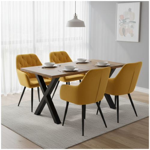 Dizajnové kreslo, žltá Velvet látka, VERIO NEW