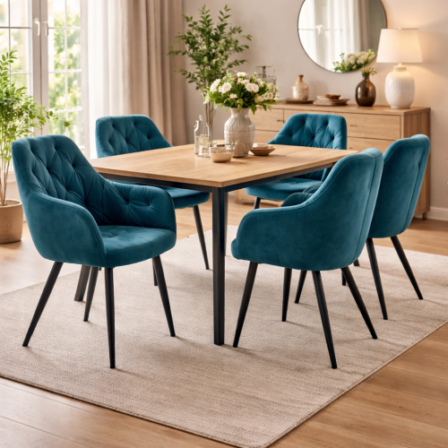 Dizajnové kreslo, tyrkysová Velvet látka, VERIO NEW