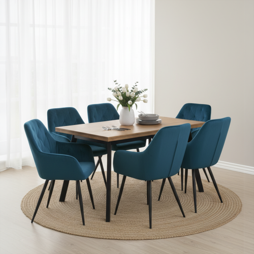 Dizajnové kreslo, tyrkysová Velvet látka, VERIO NEW