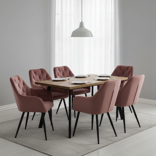 Dizajnové kreslo, tmavoružová Velvet látka, VERIO NEW