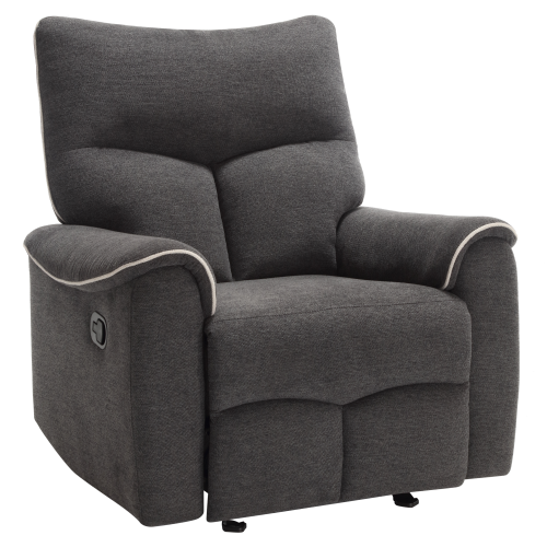 Relaxačné kreslo, tmavosivá/svetlosivá, NADER