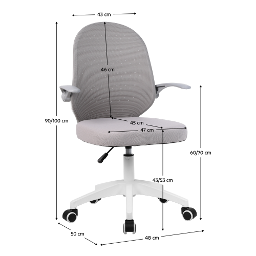 Kancelárske kreslo, sivá/biela, PASTURA