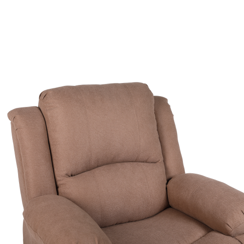 Relaxačné polohovacie kreslo, hnedá látka, ASKOY NEW