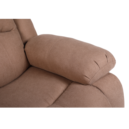 Relaxačné polohovacie kreslo, hnedá látka, ASKOY NEW