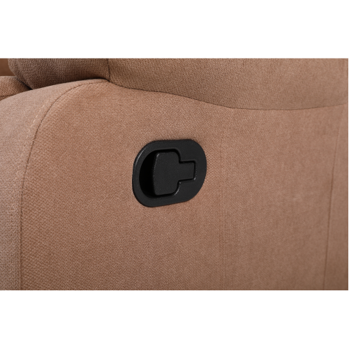 Relaxačné polohovacie kreslo, hnedá látka, ASKOY NEW