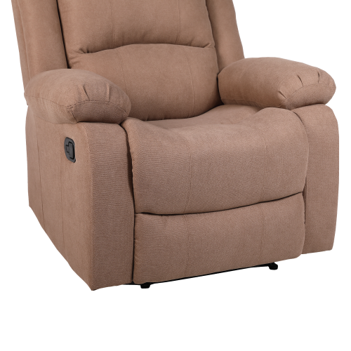 Relaxačné polohovacie kreslo, hnedá látka, ASKOY NEW