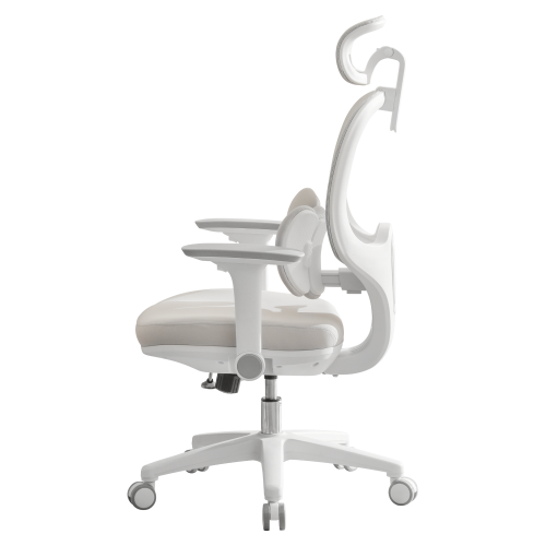 Kancelárske kreslo, sivá/biela, ABRAMO