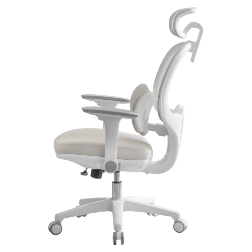 Kancelárske kreslo, sivá/biela, ABRAMO