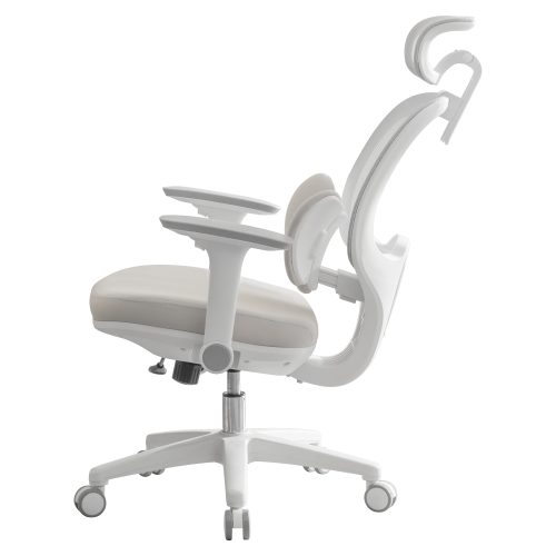 Kancelárske kreslo, sivá/biela, ABRAMO