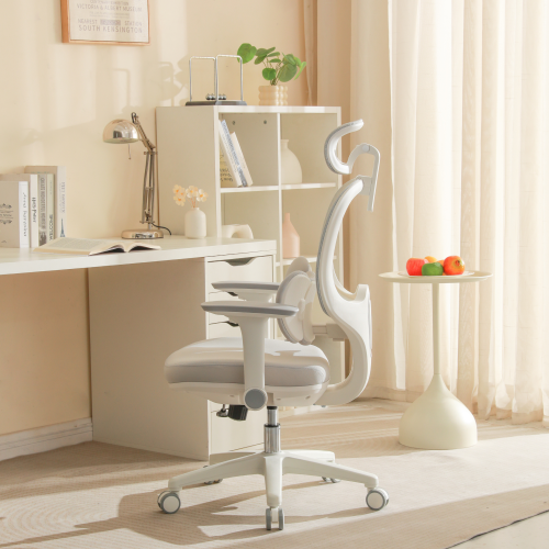 Kancelárske kreslo, sivá/biela, ABRAMO