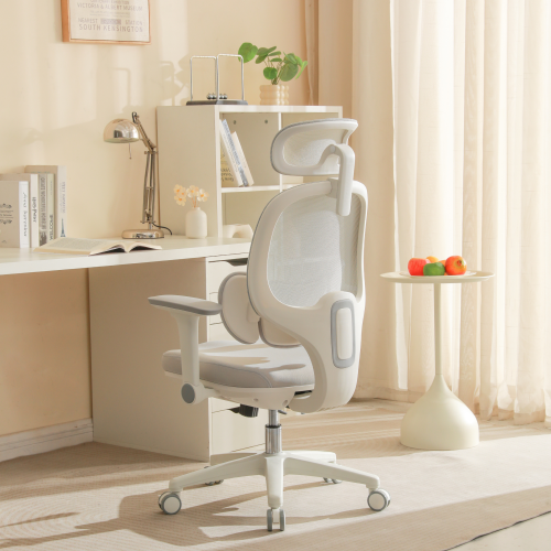 Kancelárske kreslo, sivá/biela, ABRAMO