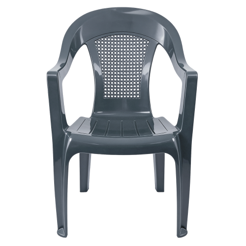 Záhradné stohovateľné kreslo, antracit, MEDRO