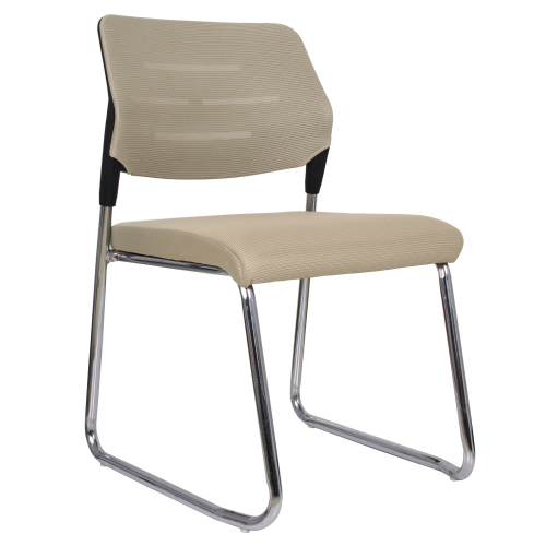 Zasadacia stolička, svetlohnedá/chróm, KLEDI