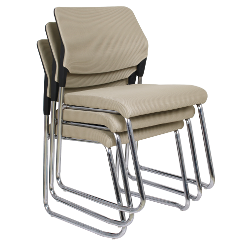 Zasadacia stolička, svetlohnedá/chróm, KLEDI