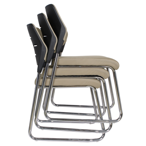 Zasadacia stolička, svetlohnedá/chróm, KLEDI