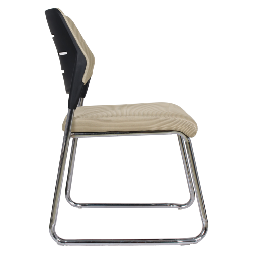 Zasadacia stolička, svetlohnedá/chróm, KLEDI