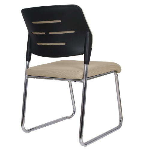 Zasadacia stolička, svetlohnedá/chróm, KLEDI