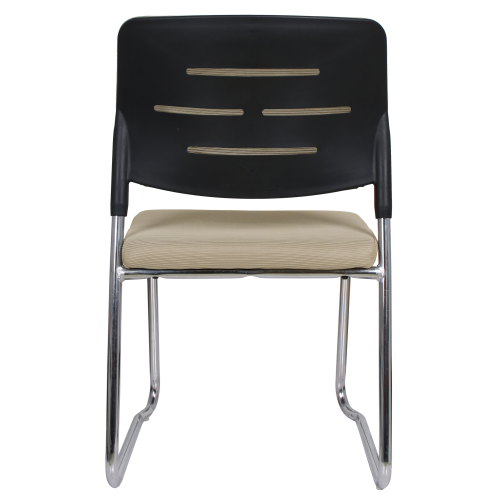 Zasadacia stolička, svetlohnedá/chróm, KLEDI