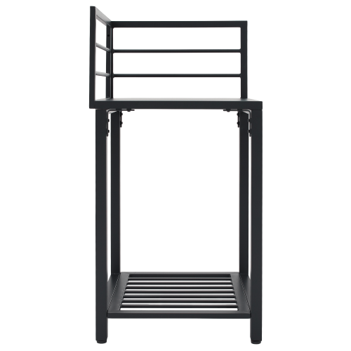 Rohový záhradný kuchynský ostrovček, oceľ, sivá, TANITA TYP 1 Rohový záhradný kuchynský ostrovček, oceľ, sivá, TANITA TYP 1