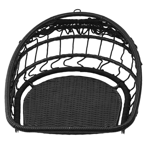 Závesné kreslo, skladacie, čierna, NOBELO