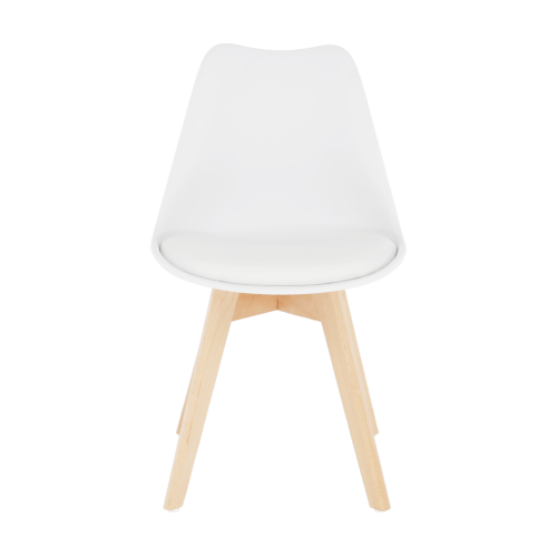 Stolička, biela/buk, BALI 3 NEW