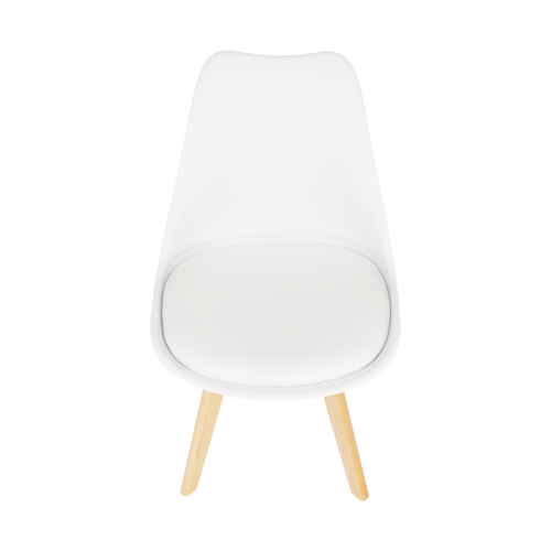 Stolička, biela/buk, BALI 3 NEW