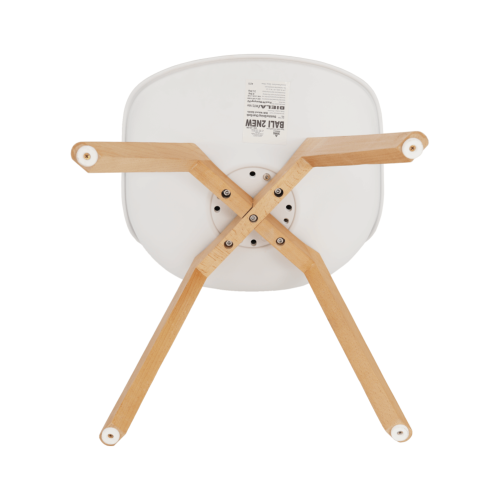 Stolička, biela/buk, BALI 3 NEW