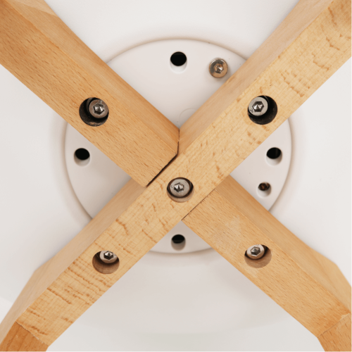 Stolička, biela/buk, BALI 3 NEW