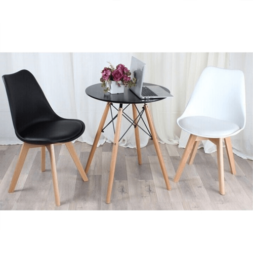 Stolička, biela/buk, BALI 3 NEW