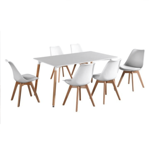 Stolička, biela/buk, BALI 3 NEW