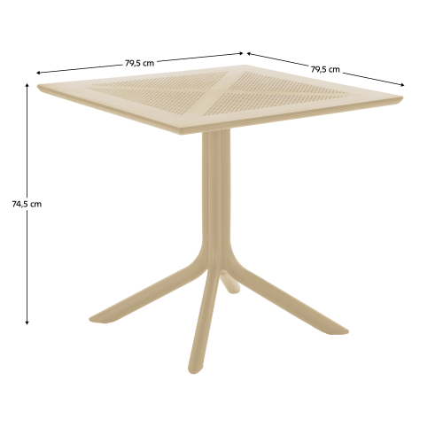 Záhradný stôl, sivohnedá Taupe, DENTON NEW