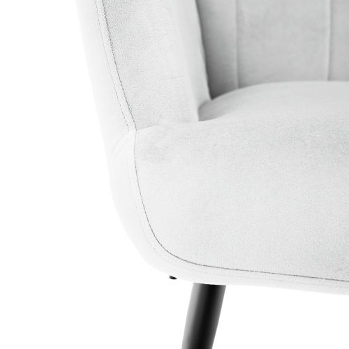 Kreslo s podnožou, svetlosivá Velvet látka/čierna, HABEN