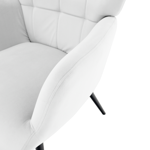 Kreslo s podnožou, svetlosivá Velvet látka/čierna, HABEN