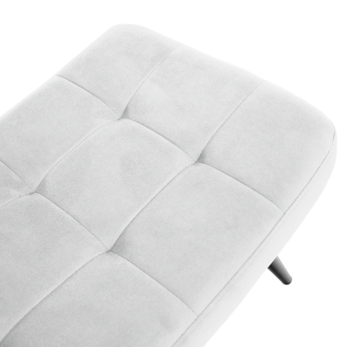 Kreslo s podnožou, svetlosivá Velvet látka/čierna, HABEN