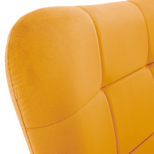 Kreslo s podnožou, žltá Velvet látka/čierna, HABEN Kreslo s podnožou, žltá Velvet látka/čierna, HABEN