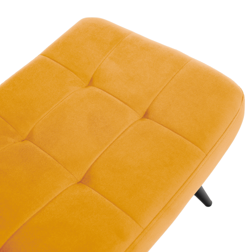 Kreslo s podnožou, žltá Velvet látka/čierna, HABEN Kreslo s podnožou, žltá Velvet látka/čierna, HABEN