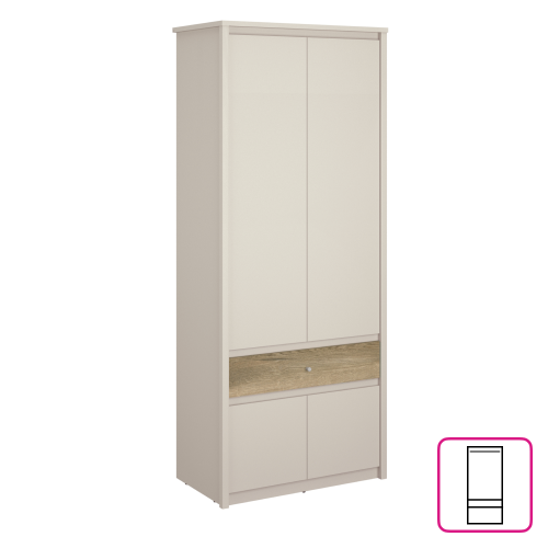 Skriňa, kašmír/dub evoke, KAROS 4D1S