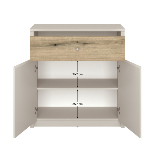 Komoda, kašmír/dub evoke, KAROS 2D1S