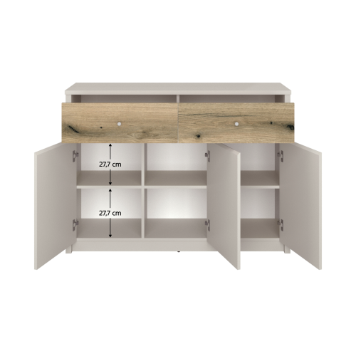 Komoda, kašmír/dub evoke, KAROS 3D2S