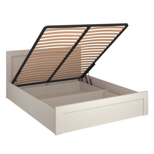 Posteľ s úložným priestorom, 160x200, kašmír, KAROS