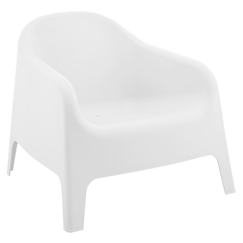 Stohovateľné kreslo, biela, plast, SOKRA NEW