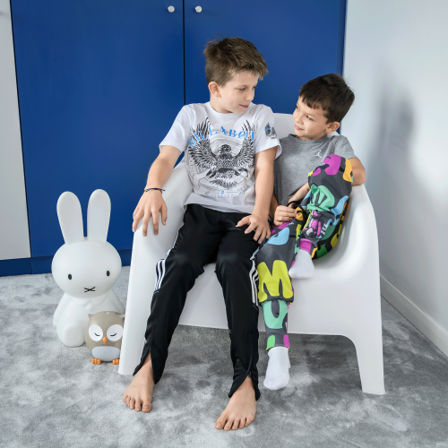 Stohovateľné kreslo, biela, plast, SOKRA NEW