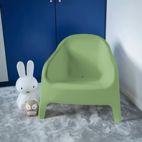 Stohovateľné kreslo, zelená, plast, SOKRA NEW