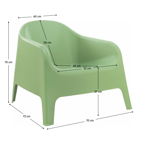 Stohovateľné kreslo, zelená, plast, SOKRA NEW